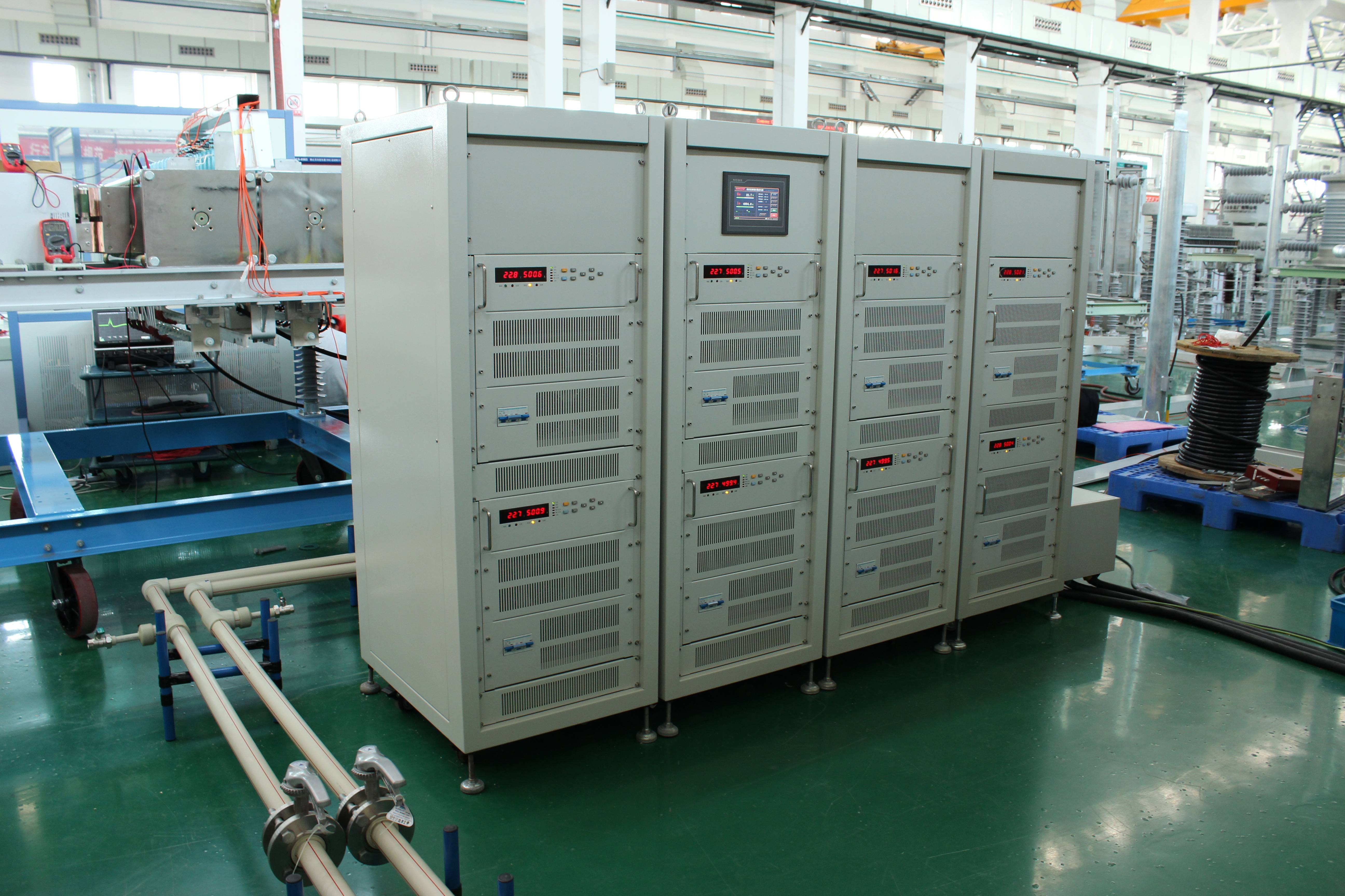 為國家電網(wǎng)直流高壓輸電的高壓IGBT進行大電流測試(圖1)